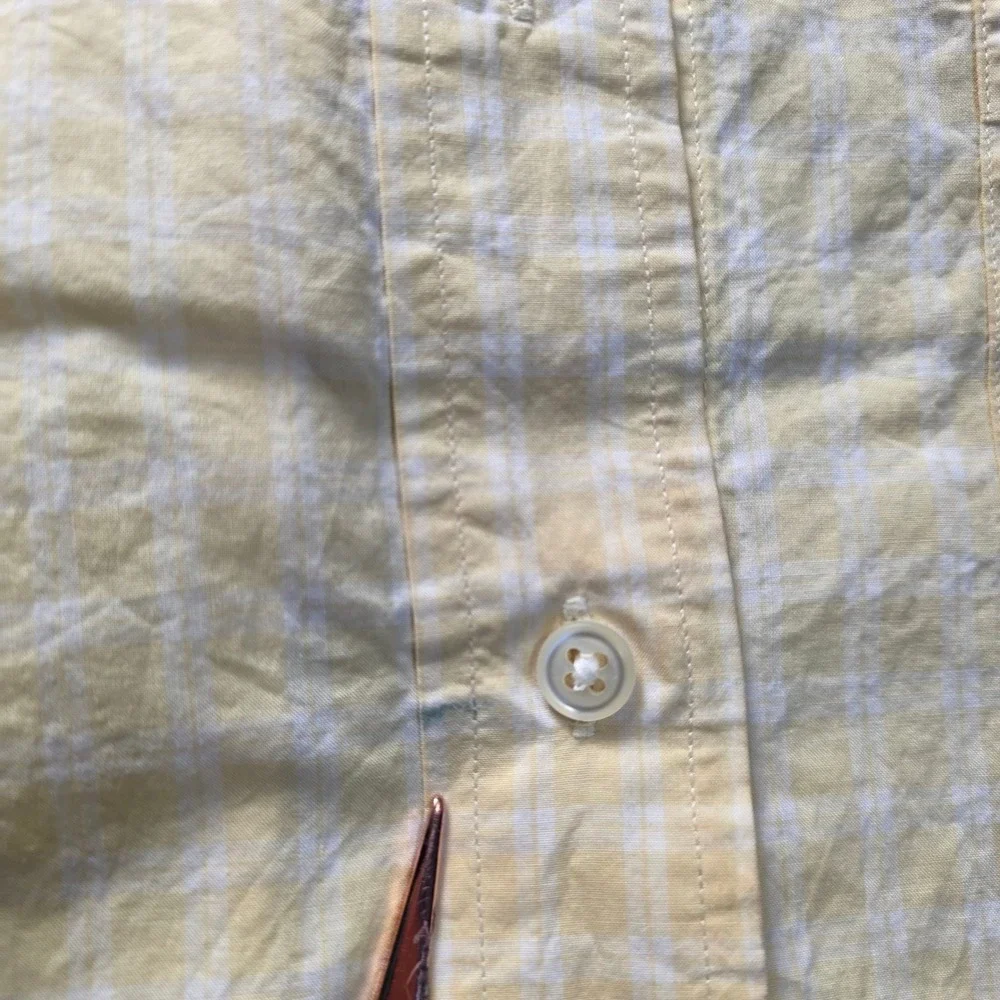 Lauren Ralph Lauren Yellow Gingham Check Cotton Button Down Shirt Womens 12 - Picture 4 of 8